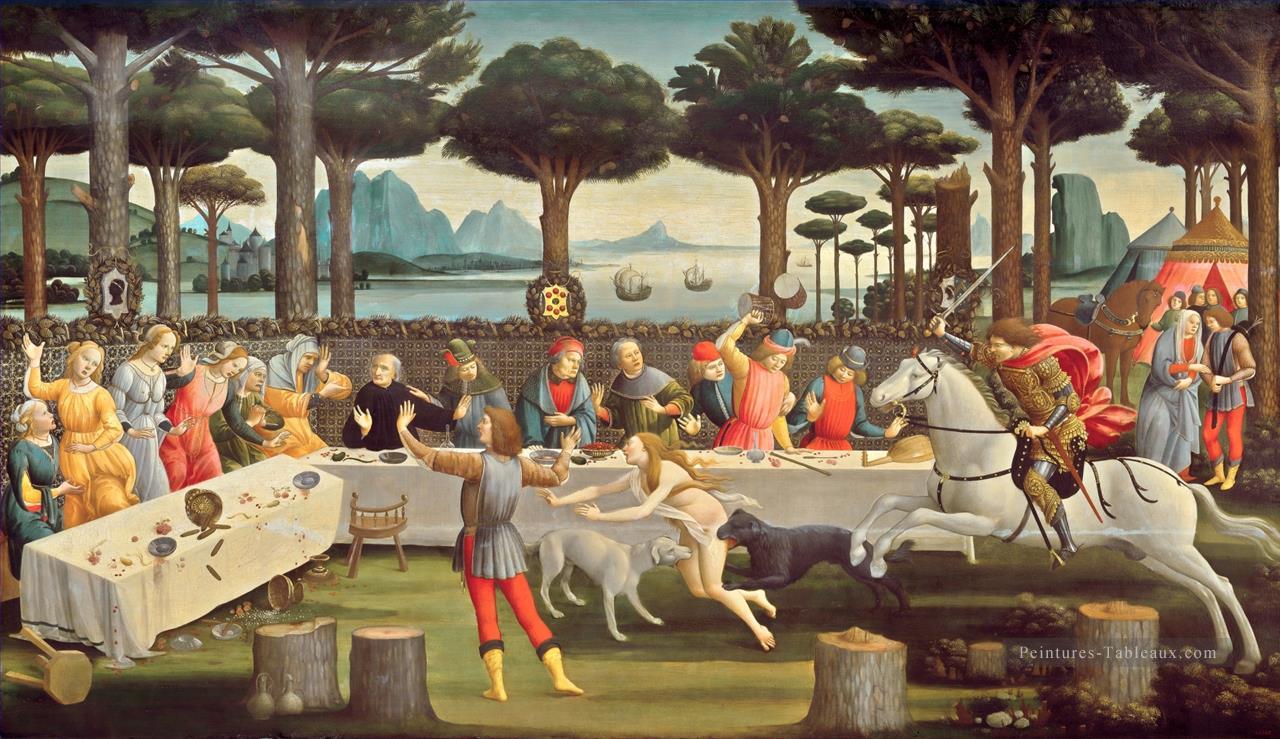 Nastagio troisième Sandro Botticelli Peintures à l'huile